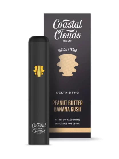 Peanut Butter Banana Kush Coastal Clouds Delta 8 THC Vape 2G