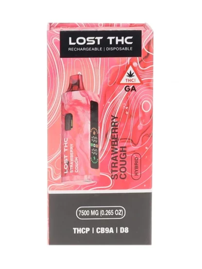 Strawberry Cough Lost THC THCP+CB9A+D8 Rechargeable Vape 7500MG
