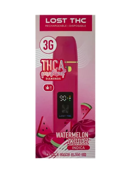 Watermelon Zkittlez Lost THC THCA Melted Diamonds Disposable 3G