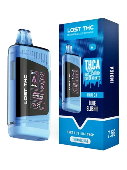 Blue Zlushie Lost THC THCA Blend Live Concentrate Disposible 7500MG