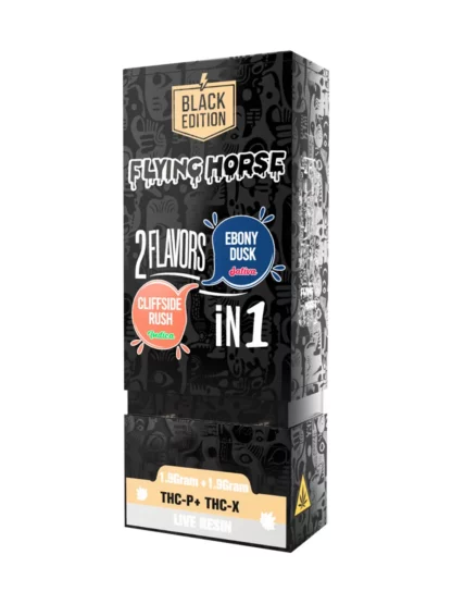 Cliffside Rush | Ebony Dusk Flying Horse 2in1 Live Resin Disposable 3.8G
