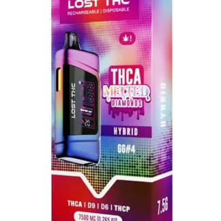 GG#4 Lost THC Melted Diamonds THCA Blend Disposible 7500MG