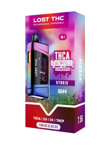 GG#4 Lost THC Melted Diamonds THCA Blend Disposible 7500MG