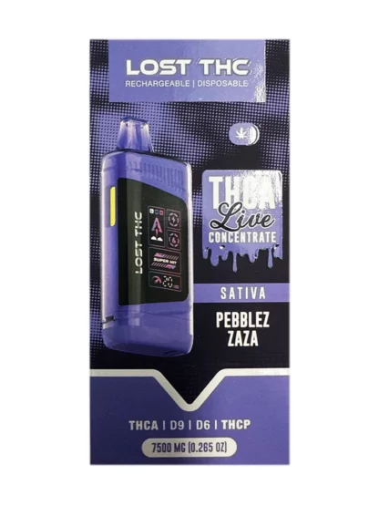 Pebblez Zaza Lost THC THCA Blend Live Concentrate Disposible 7500MG