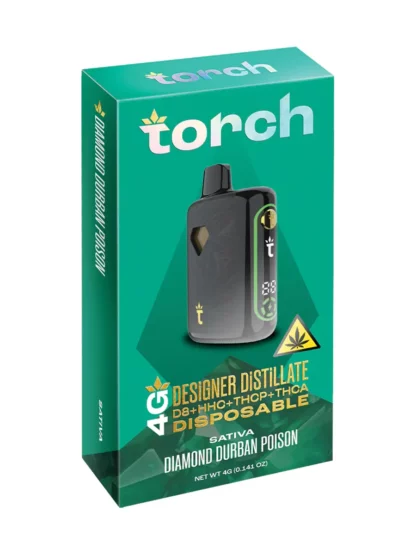 Diamond Durban Poison Torch Designer Distillate Disposable 4G