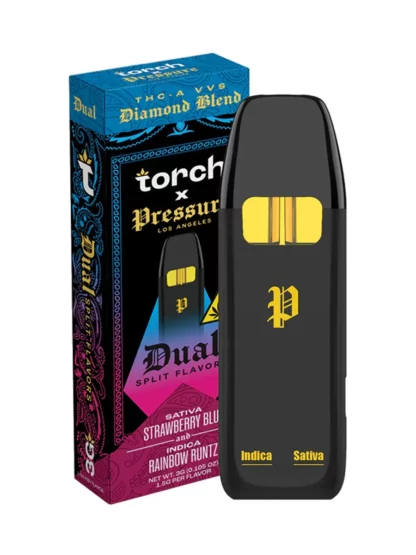 Strawberry Blue | Rainbow Runtz Torch x Pressure Dual Disposable 3G