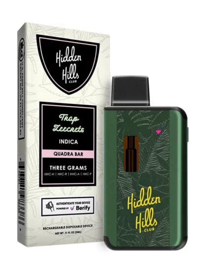 Trap Secrets Hidden Hills Quadra Bar Disposable 3G
