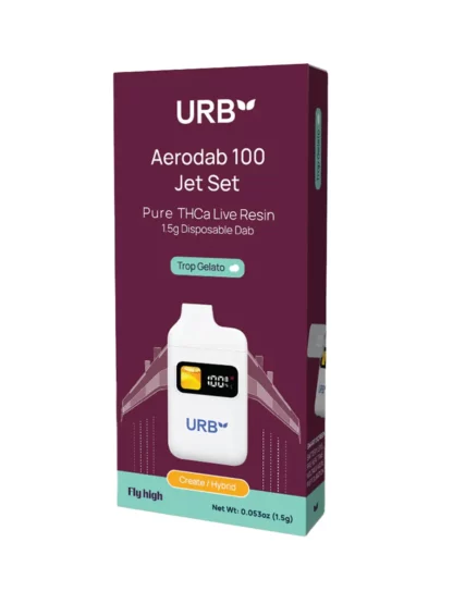 Trop Gelato URB Aerodab 100 Jet Set Pure THCA Live Resin Disposable 15G