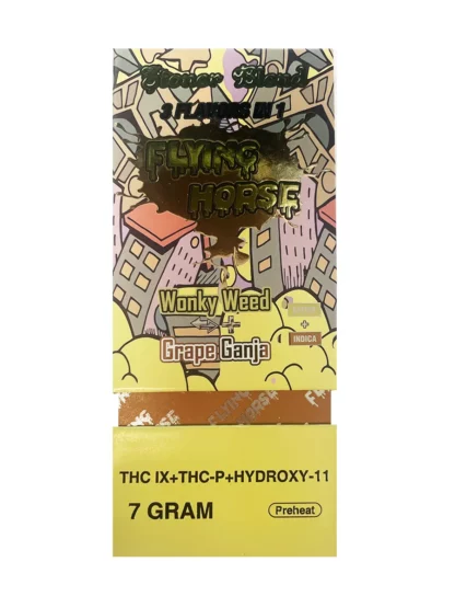 Wonky Weed | Grape Ganja Flying Horse Stoner Blend Disposable 7G