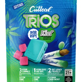 Cotton Candy | Platinum Lemon Cherry Cutleaf Trios Kief Loaded