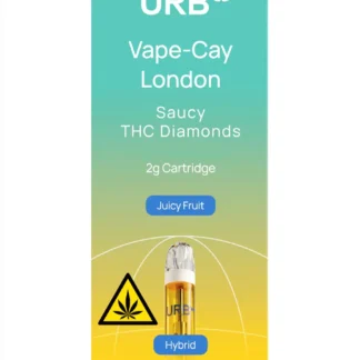 Juicy Fruit URB Vape-Cay London Saucy THC Diamonds Cartridge 2G
