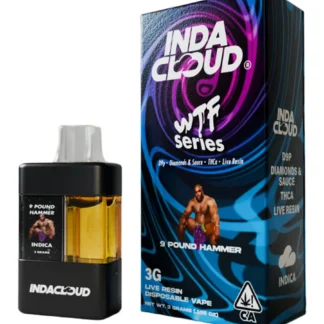 9 Pound Hammer IndaCloud WTF Blend Live Resin Disposable 3G