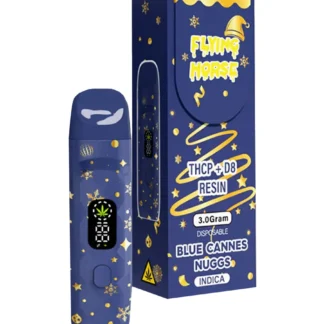Blue Cannes Nuggs Flying Horse Christmas Edition THCP + D8 Resin Disposable 3G