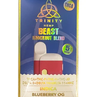 Blueberry OG Trinity Hemp The Beast Knockout Blend Mod Box Vape 5G