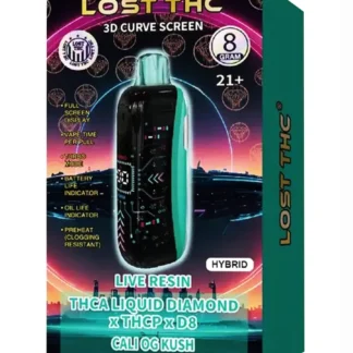 Cali OG Kush Lost THC Liquid Diamond THCA x THCP x D8 Live Resin Disposable 8G