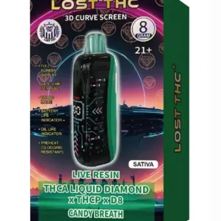 Candy Breath Lost THC Liquid Diamond THCA x THCP x D8 Live Resin Disposable 8G