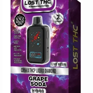 Grape Soda Lost THC CB9A x THCP Liquid Diamond Live Resin Disposable 2G